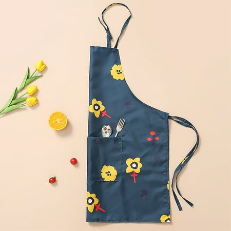 

Polyester Apron Side Wiper Lager Pocket Strong Construction More Thicken Kitchen Apron for Home