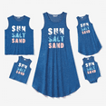 thumbnail image 1 of PatPat Family Matching Sets Blue Tank Top or Flowy A-Line Tank Dress with Pockets, 1 of 3