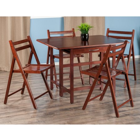 Taylor 5 Pc Set Drop Leaf Table W 4 Folding Chairs