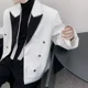 thumbnail image 3 of Chaqueta de talla grande para hombre, trajes y blazers de talla grande para hombre, abrigos de fiesta de un solo pecho, ropa de moda de primavera 2024, ropa masculina, 3 of 4
