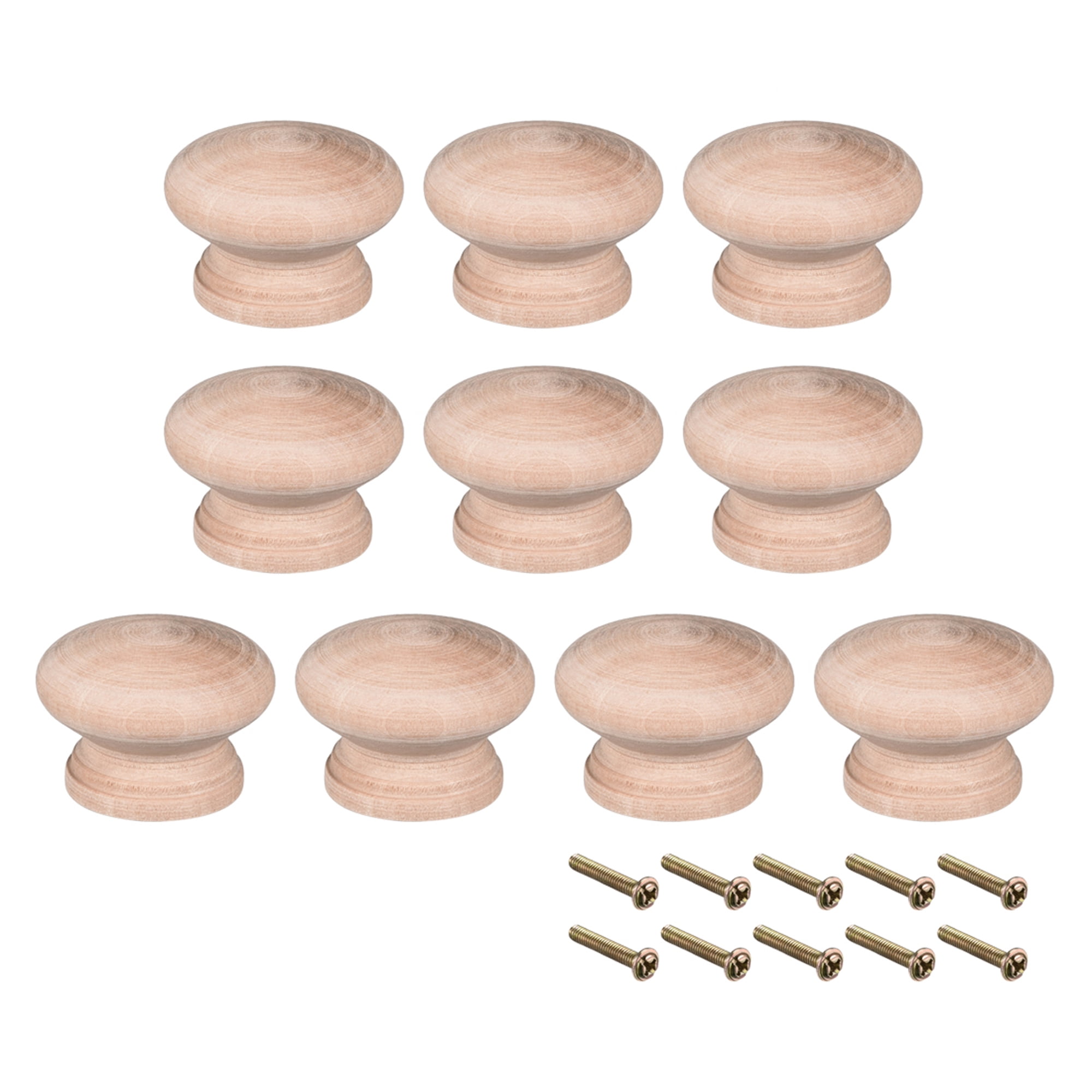 45mm Dia Round Pull Knob Handle Wood Polishing 10 Pack - Walmart.com ...