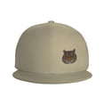 thumbnail image 3 of DouZhe Flat Brim Cap Snapback Hat, Glass Tiger Head Prints Adjustable Yellow Adult Baseball Cap, 3 of 6