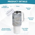 thumbnail image 4 of Water Bottle Insulated Tumblers Water Cup Water Jug Coffee Cup Travel Water Bottle Durable and Fashionable Frozen Fallen Leaves Design, 4 of 8