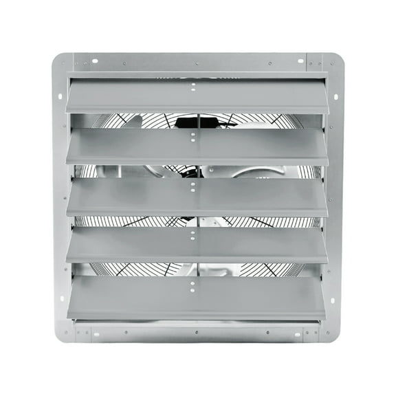 Shutter Exhaust Fan,20" Aluminum Wall Mounted Shutter Exhaust Fan,2600 CFM 1500 RPM Paint Booth exhaust fan with Exhaust and Intake,High Speed Low Noise for Attic,garage,Greenhouses,Sheds