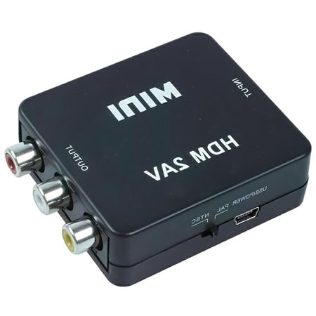 1080P HDMI To RCA AV Adapter Converter Cable CVBS 3RCA Composite Video Audio Compatible with Smartphones,Gaming Consoles,HDTV Input,RCA Output