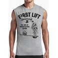 thumbnail image 2 of Gymish First Lift Men’s Muscle Tank Top – Sleeveless Workout Gym Shirt, Funny Lifting Tee for Men, 2 of 4