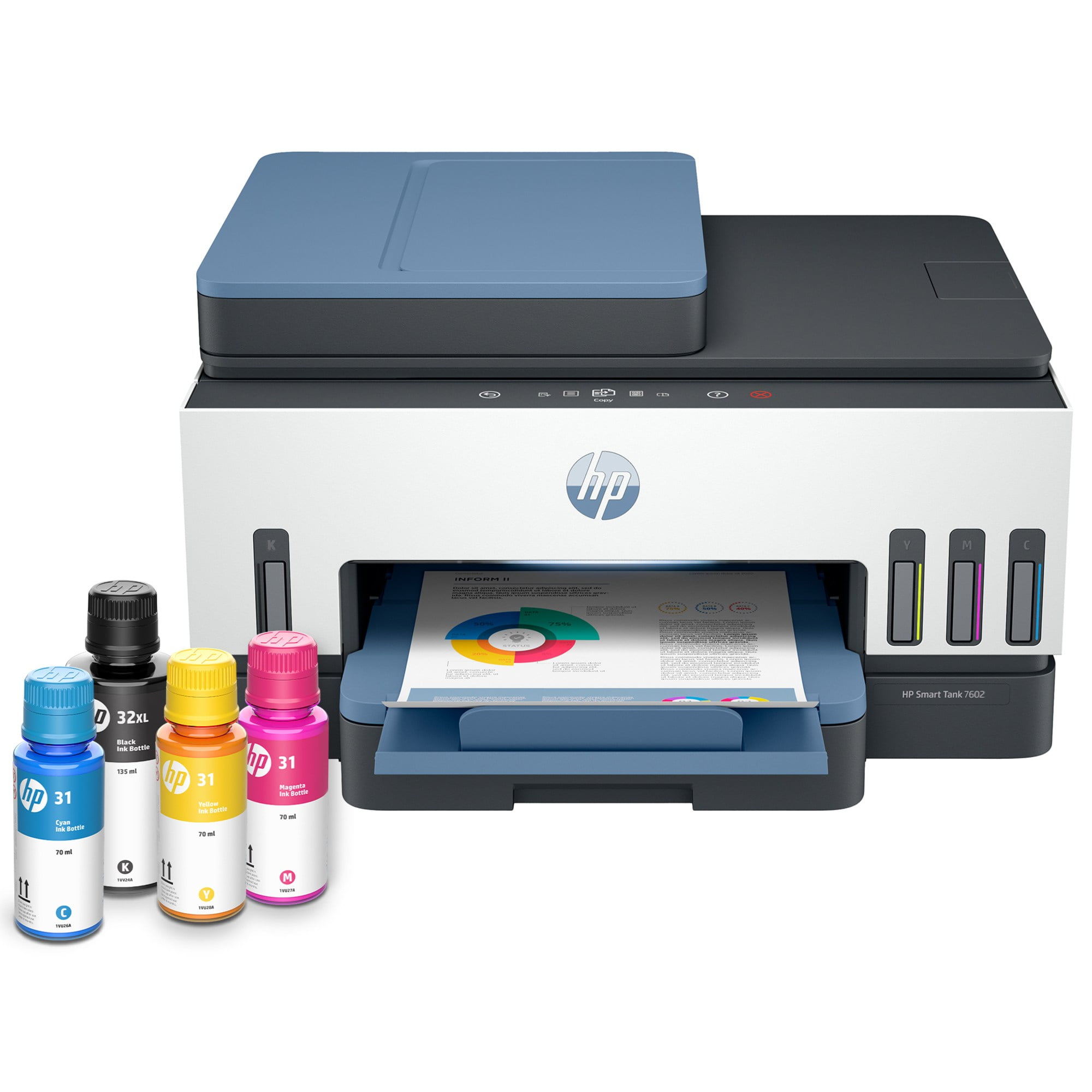 HP Smart Tank 7602 All-in-One High-Capacity Ink Tank Printer with