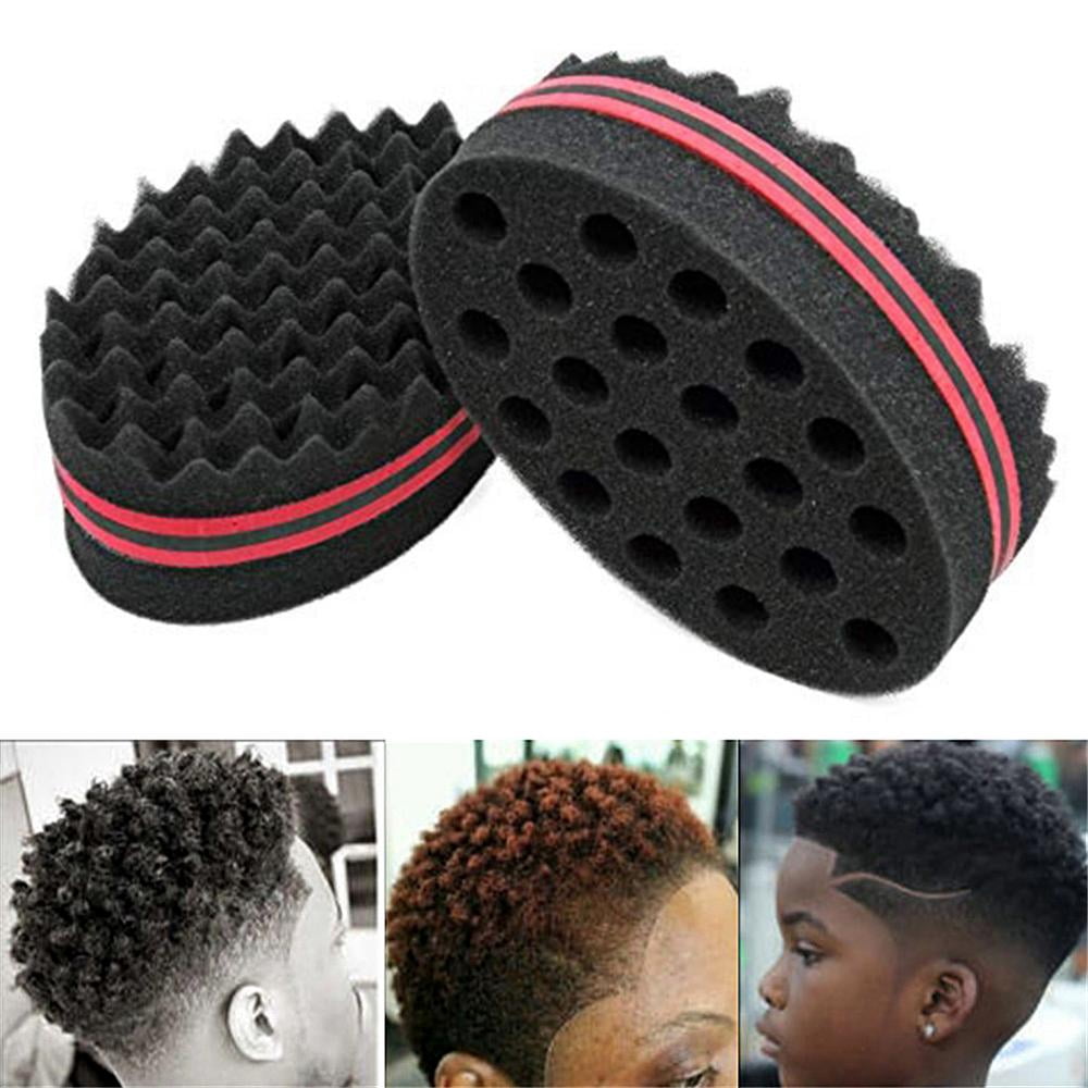 Double Side Hair Care Sponge Barber Hair Brush Sponge Hair Curl Tool -  Walmart.com