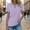 Purple, variant on Women's V Neck Short Sleeve T-Shirt Soft Breathable Summer Casual Basic Tee Comfortable Everyday Top