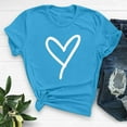 thumbnail image 2 of BLVB Women Valentine's Day Shirts Cute Heart Graphic T-Shirt Printed Casual Short Sleeve Crewneck Tee Top Blouse, 2 of 3