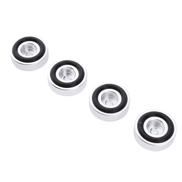 4 UNIDS 50x15mm Mecanizado Completo Aluminio Amplificador Gabinete Aislamiento Soporte Base Pies Pad Chasis Altavoz AMP DAC Turntable Etc Plata Sunnimix Almohadilla para pies con aislamiento de parlantes