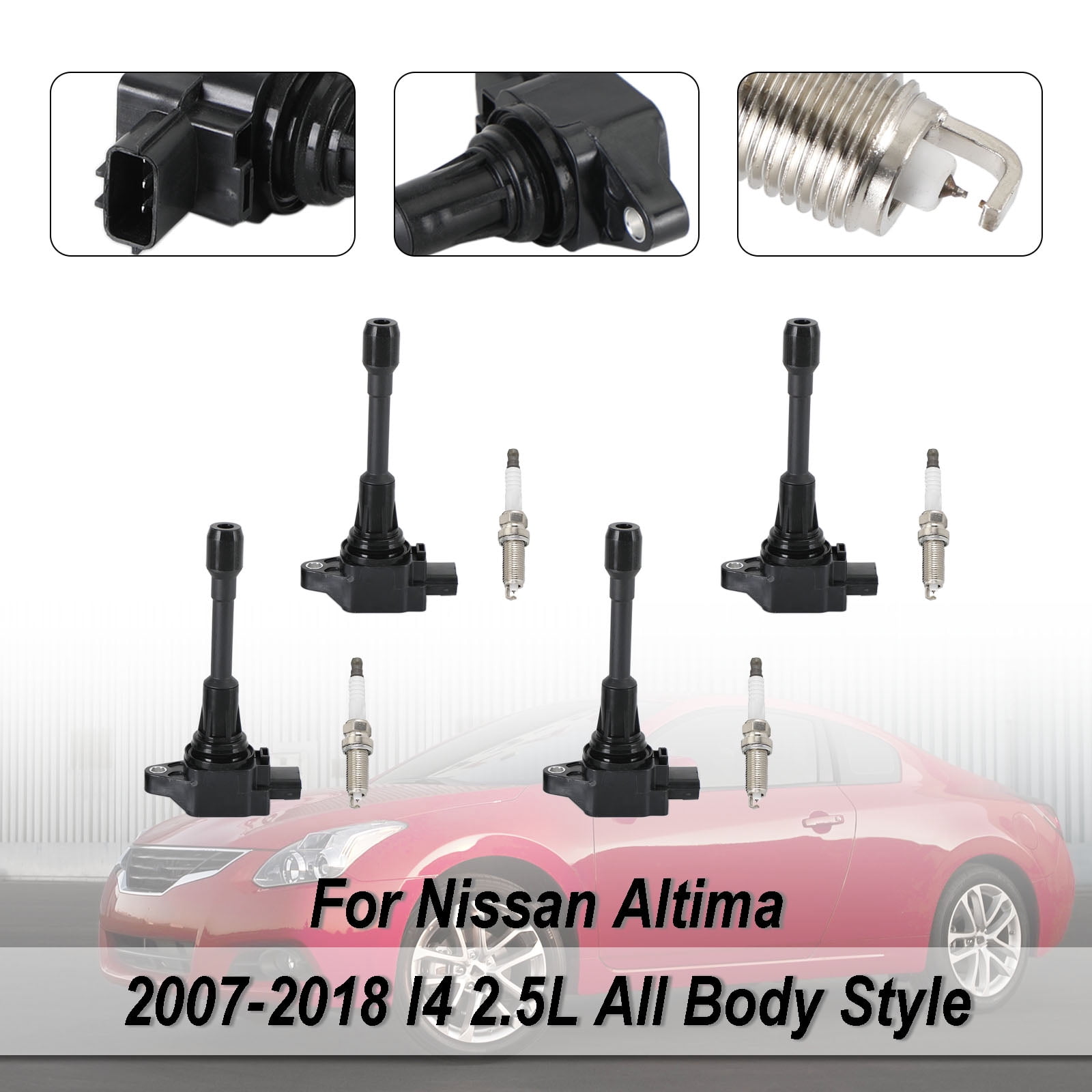 4Pcs Ignition Coils Pack for Nissan Altima Sentra Rogue X-Trail Tiida 2.5L UF549