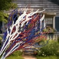 thumbnail image 4 of Qocolhg 24 Pcs Patriotic Red White Blue Branches Picks 13 inch Artificial Glitter Stems Decoration 4th of July Vase Filler Tabletop Centerpieces Decor for Home Office Independence Day Party, 4 of 6