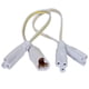 thumbnail image 1 of (Paquete de 2 3 pines M/F) T5 T8 Lámpara LED Cable de conexión Luces de techo Luz de día LED Tubo integrado Cable Cables conectables para soporte de lámpara de tubo LED, 1 of 5