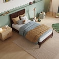 thumbnail image 4 of Berkshire Twin Wood Low Profile Platform Bed in Walnut, 4 of 13