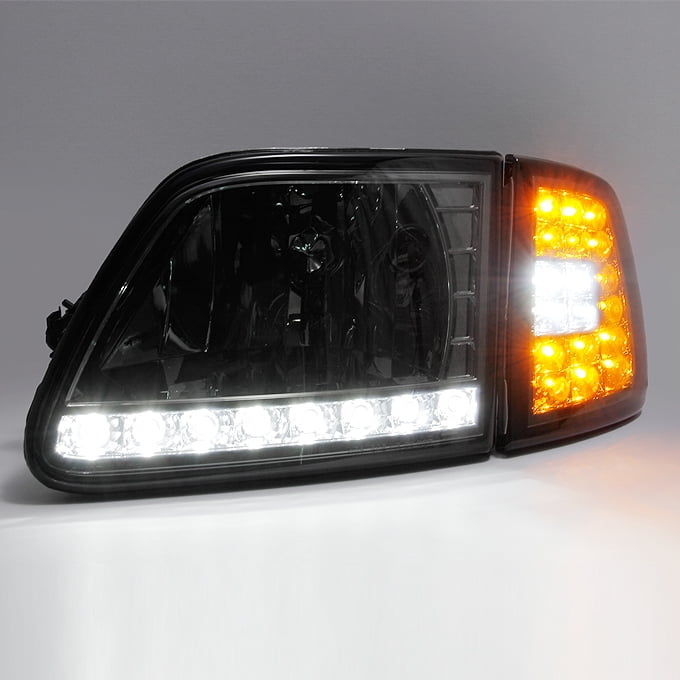 USヘッドライト 97-03フォードF-150 97-02 Expedition Halo LED