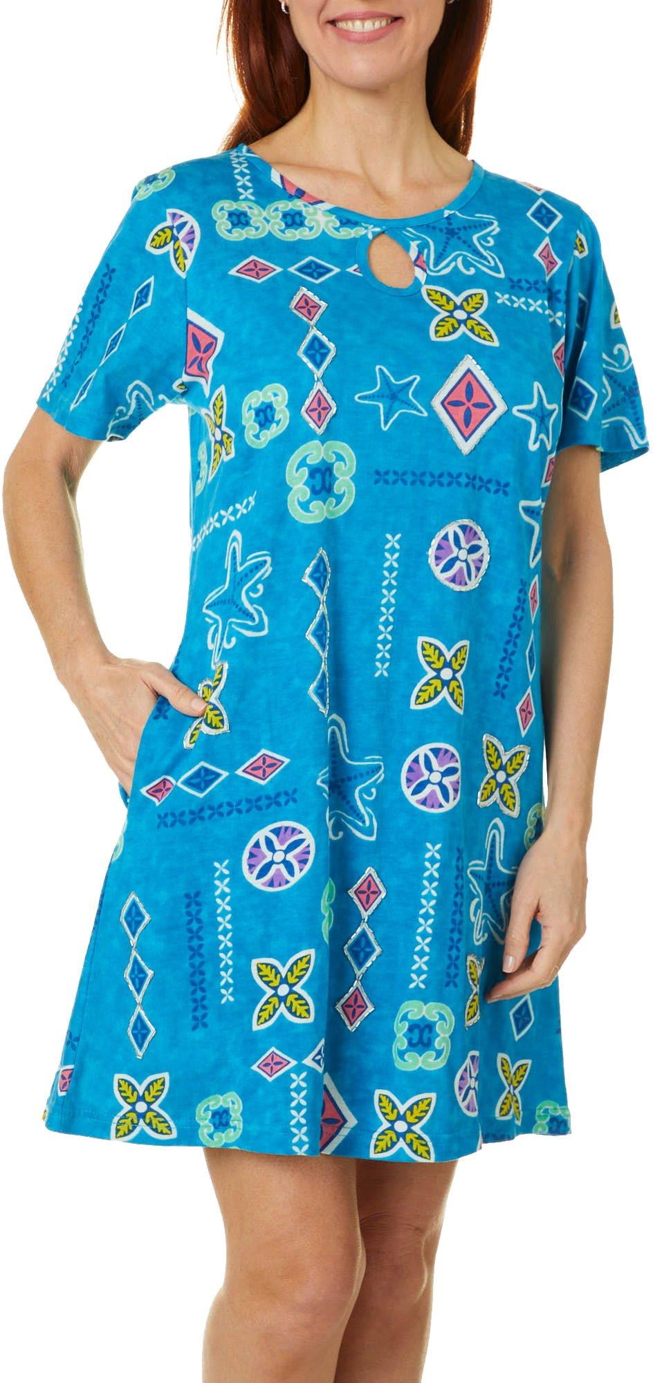 Coral Bay Womens Starfish Keyhole Short 