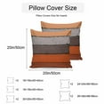 thumbnail image 3 of Waterproof Throw Pillow Covers Set of 2, 24x24 Inch Burnt Orange Grey Decorative Pillowcases Outdoor Pillow Slip Cushion Covers Set for Couch Tent Vintage Stripe Farmhouse Wood Grain, 3 of 7
