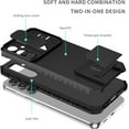 thumbnail image 2 of for Samsung Galaxy S23 FE 5G Case with Slide Camera Cover, Armour Rugged Silicone TPU Bumper Tough PC Cover S23 FE with Kickstand, Military Shockproof Protective Phone Case for Samsung S23 FE Black, 2 of 14