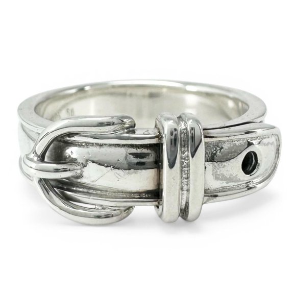 Pre-Owned HERMES Vintage Ceinture Ring, SV925, Silver, Size 50, Women's