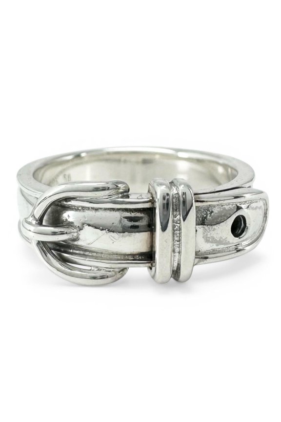 Pre-Owned HERMES Vintage Ceinture Ring, SV925, Silver, Size 50, Women's