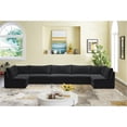 thumbnail image 2 of Meridian Furniture Jacob Black Velvet Modular Sectional, 2 of 4