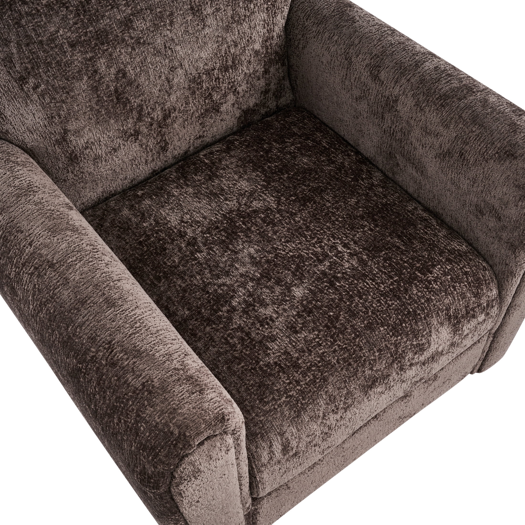Christopher Knight Home 33" Upholstered Accent Chair, Modern Lounge Chair with Round Legs, Dark Brown, Set of 2