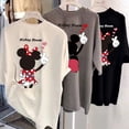 thumbnail image 2 of Camiseta de Disney para hombre y mujer, camiseta de Mickey, marido, esposa, linda pareja, Tops casuales Harajuku de manga corta, 2 of 5