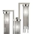 thumbnail image 3 of 30 Inch Table Lamp, 3 Lights, Faux Crystal Strand Shades, Chrome Metal, 3 of 5