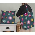 thumbnail image 5 of Soimoi Blue Poly Georgette Fabric Donuts Food Print Fabric by the Yard 52 Inch Wide, 5 of 5