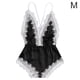 thumbnail image 1 of Lencería sexy Mujer Ropa interior con cuello en V profundo Body de malla de encaje para niña, Negro, M Methold XX000171-06, 1 of 7