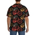 thumbnail image 3 of Pofeuu Compass And Mountains In Bicycle Wheels1 Print Mens Casual Short Sleeve Shirts Beach Summer Spread Collar Pocket Tops Men's Casual Short-sleeved Shirt-XX-Large, 3 of 5