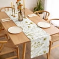 thumbnail image 3 of Table Runner 36 Inches Long for Kitchen Dining, Yellow Spring Floral Dresser Scarf Farmhouse, Dining Table Decorations for Wedding/Parties, Summer Flowers Botanical Elegant 13 x 36 In, 3 of 8