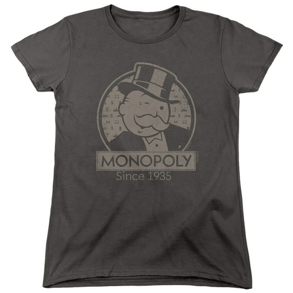 Monopoly Wink S/S Women's T-Shirt Charcoal