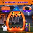 thumbnail image 6 of Firstness 8.2ft Halloween Inflatable Pumpkins Photo Door with Ghost Witch Yard Party Outdoor Decorations with LED Lights, 6 of 10