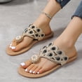 thumbnail image 5 of Norvail Ladies Flat Bottomed Beach Rhinestone Lightweight Casual Buckle Toe Sandals Flip Flops, Wide Foot Sandals For Women Dressy, Breathable Sparkly Clip Toe Design For Summer Going Out Shoes, 5 of 5