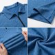 thumbnail image 5 of Ceisia Men's Heathered Blue Half-Zip Polo | Slim Stretchy Long-Sleeve Breathable Casual Top Gift, 5 of 6