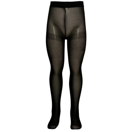 Stretch Soft Footbed - Golden Legs Girls Black Stretchy Soft Comfort Footed Tights