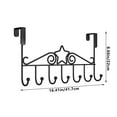 thumbnail image 3 of XYAIYT Over The Door Hanging Rack Shelf Door Back Hooks Storage Solution for Bedroom Bathroom Entryway Versatile Iron Hooks for Clothes Sturdy Heavy Duty Rustproof 16.41x8.66x1.96in, 3 of 6