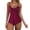 Wine #012, variant on Womens Tankini Push Up Tummy Control Swimsuit Knot Front Bathing Suit Green M