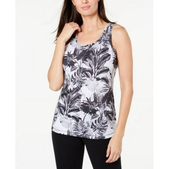 Ideology Women's Strappy-Back Fitness Tank Top, Tropic Shadows, Large