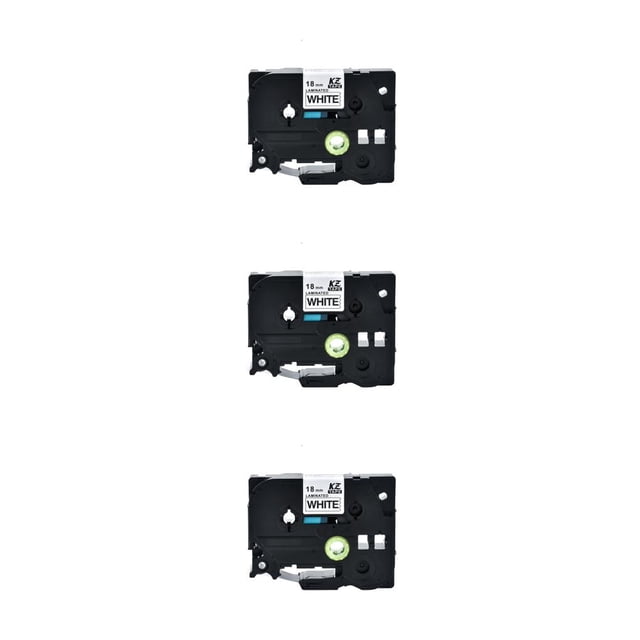 VONKY Label Printer Tape Portable Waterproof Anti-rust 8 Meter Shopping Mall Maker Ribbon Replacement for P-Touch Type 2 Black on White 3PCS
