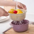 thumbnail image 3 of Haofy Colander Bowl Set Double Layer Plastic Vegetable Fruit Washing Basket Multifunctional Kitchen Bowl Strainer, 3 of 7