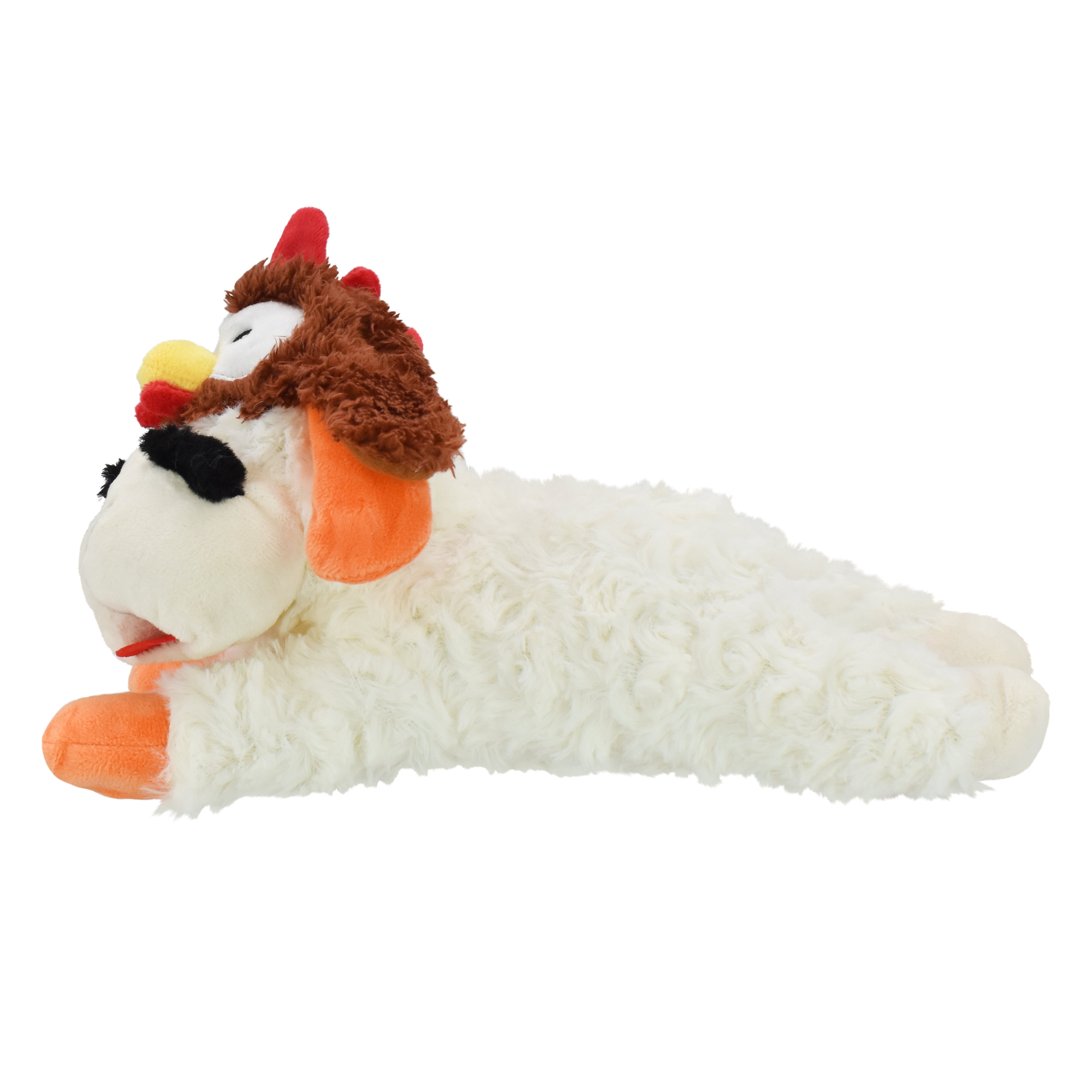 Multipet Lamb Chop Dog Toy with Turkey Hat, Squeaker, Thanksgiving Festive
