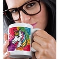thumbnail image 2 of 3drose, Cool Funny Colorful Rainbow Unicorn Bicorn Lgbqt Abstract, 15oz Mug, 2 of 6