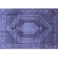 thumbnail image 1 of Ahgly Company Machine Washable Indoor Rectangle Persian Blue Traditional Area Rugs, 8' x 10', 1 of 4