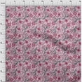 thumbnail image 3 of oneOone Organic Cotton Voile Fabric Leaves & Floral Block Print Sewing Fabric BTY 42 Inch Wide, 3 of 4