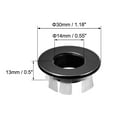 thumbnail image 2 of Uxcell Insert Spares Overflow Covers Plastic Electroplating for Bathroom Kitchen Mesh Hole Black 0.87" x 0.5" 2pcs, 2 of 3