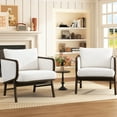 thumbnail image 2 of Bucket - style Armchair Duo | Perfect for Relaxing at Home | Sherpa - covered Seats and Solid Wood Structure | Ensures Comfort during Extended Use, 2 of 6