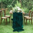 thumbnail image 2 of Elainilye Velvet Table Runner, 29x120 Inch Green Luxurious Fabric, for Christmas Thanksgiving Wedding Decor, Home Dining Table Cloth and Event Setup, 2 of 9